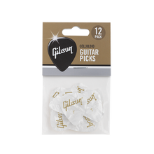 Load image into Gallery viewer, Gibson White Pearloid Pick Thin Standard 12-Pack
