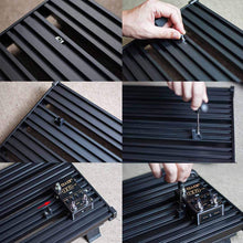 Load image into Gallery viewer, Guitar Pedal Board - Guitto Fixture Blocks Fixed Effects Pedalboard Aluminum Alloy Super Light with Carry Bag, No More Velcro (GPB-01 Small Size 51.7x18cm)
