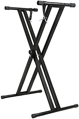 Deluxe X Style Keyboard Stand Double Brace-(7430400671999)