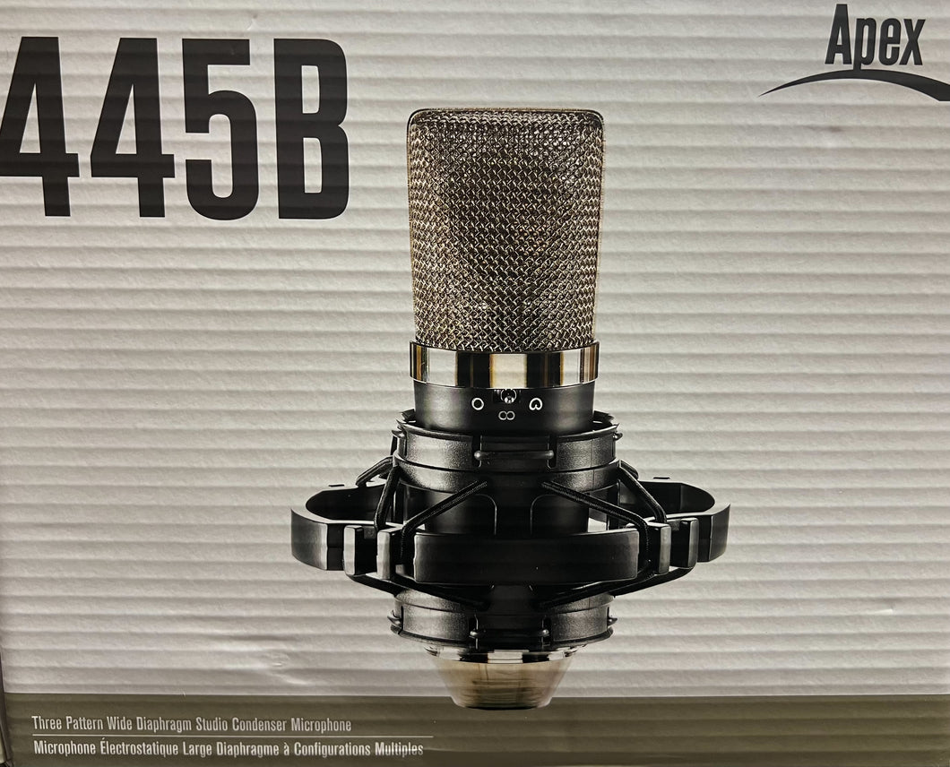 Apex 445B Microphone à condensateur de studio à large diaphragme à trois directivités