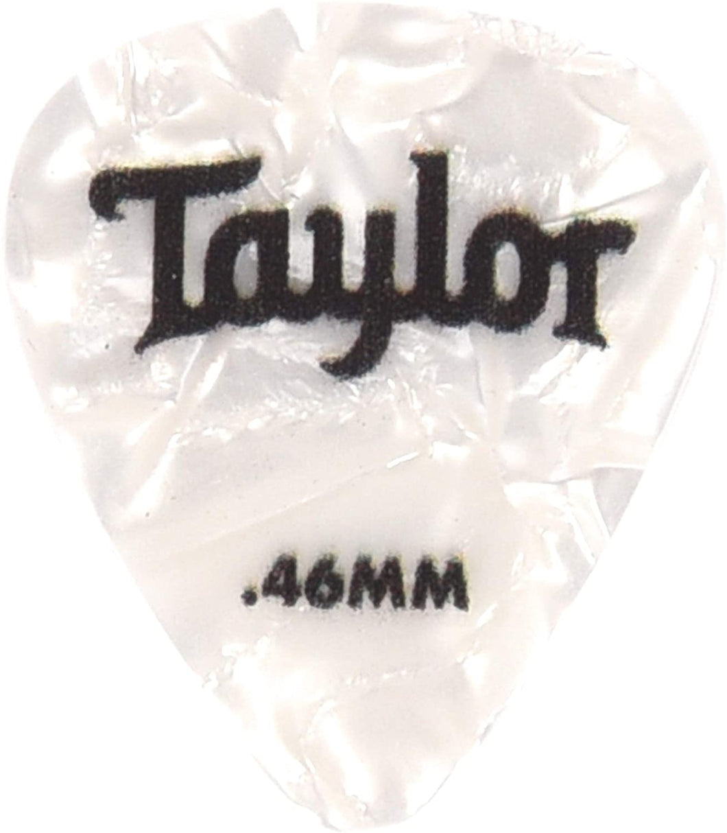 Taylor Picks - Celluloid 351, White Pearl, .46 mm, 12 Pack