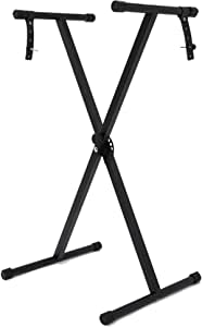 X Style Keyboard Stand Single Braced with Straps