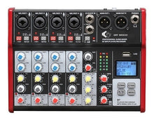 Load image into Gallery viewer, GF ME600FX BT MP3 6 Channel Mixer with Effects, Bluetooth, MP3 &amp; Recording Function
