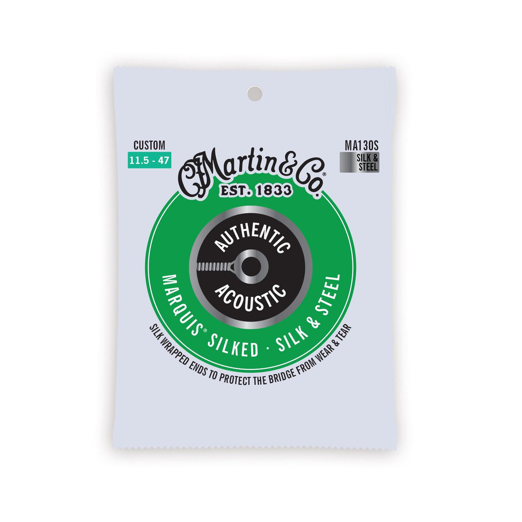 MARTIN MA130S CUSTOM 11.5 - 47 BRONZE 80/20 AUTHENTIC ACOUSTIC MARQUIS® SILKED GUITAR STRINGS