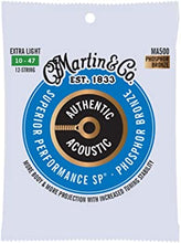 Load image into Gallery viewer, MARTIN MA500 EXTRA LIGHT 12 STRING 10 - 47 BRONZE 80/20 AUTHENTIC ACOUSTIC SUPERIOR PERFORMANCE SP® GUITAR STRINGS
