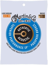 Load image into Gallery viewer, MARTIN MA545 LIGHT/MEDIUM 12.5 - 55 PHOSPHOR BRONZE AUTHENTIC ACOUSTIC SUPERIOR PERFORMANCE SP® GUITAR STRINGS
