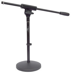 Round Base Microphone Stand with Boom Arm & Clip
