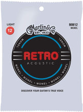 Load image into Gallery viewer, MARTIN MM12 LIGHT 12-54 RETRO® ACOUSTIC GUITAR STRINGS
