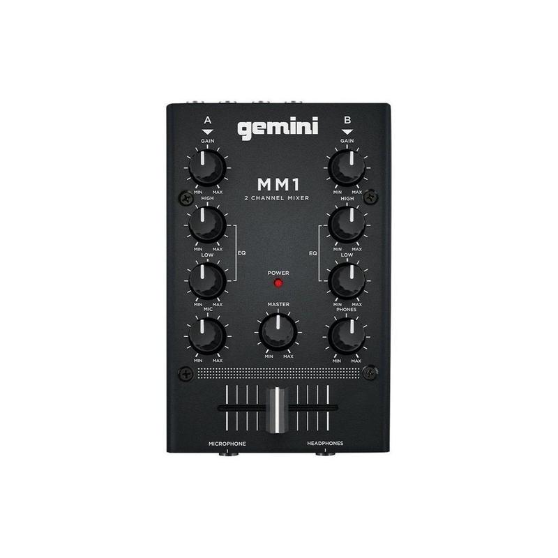 GEMINI MM1 2-CHANNEL POCKET-SIZED DJ MIXER