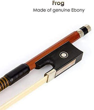 Load image into Gallery viewer, Violin Bow 4/4 Brazilwood Bow for Violin Octagonal Stick Ebony Frog with Mongolian Horse Hair
