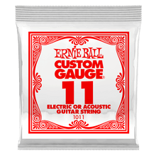 Load image into Gallery viewer, ERNIE BALL .011 PLAIN STEEL 1011 ELECTRIC OR ACOUSTIC GUITAR STRINGS-(6751265685698)
