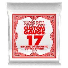 Load image into Gallery viewer, ERNIE BALL .017 PLAIN STEEL ELECTRIC OR ACOUSTIC GUITAR STRINGS-(6752756170946)
