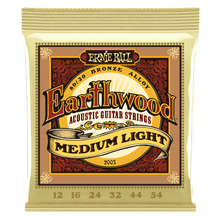 Load image into Gallery viewer, ERNIE BALL 2003 EARTHWOOD MEDIUM LIGHT 80/20 BRONZE ACOUSTIC GUITAR STRINGS - 12-54 GAUGE-(6633964896450)
