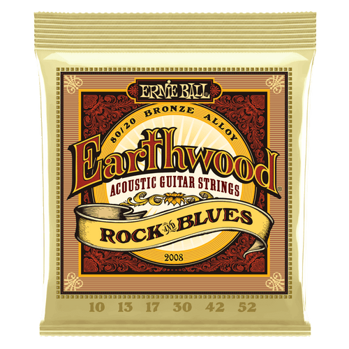 ERNIE BALL 2008 EARTHWOOD ROCK AND BLUES W/PLAIN G 80/20 BRONZE ACOUSTIC GUITAR STRINGS - 10-52 GAUGE-(6633995763906)