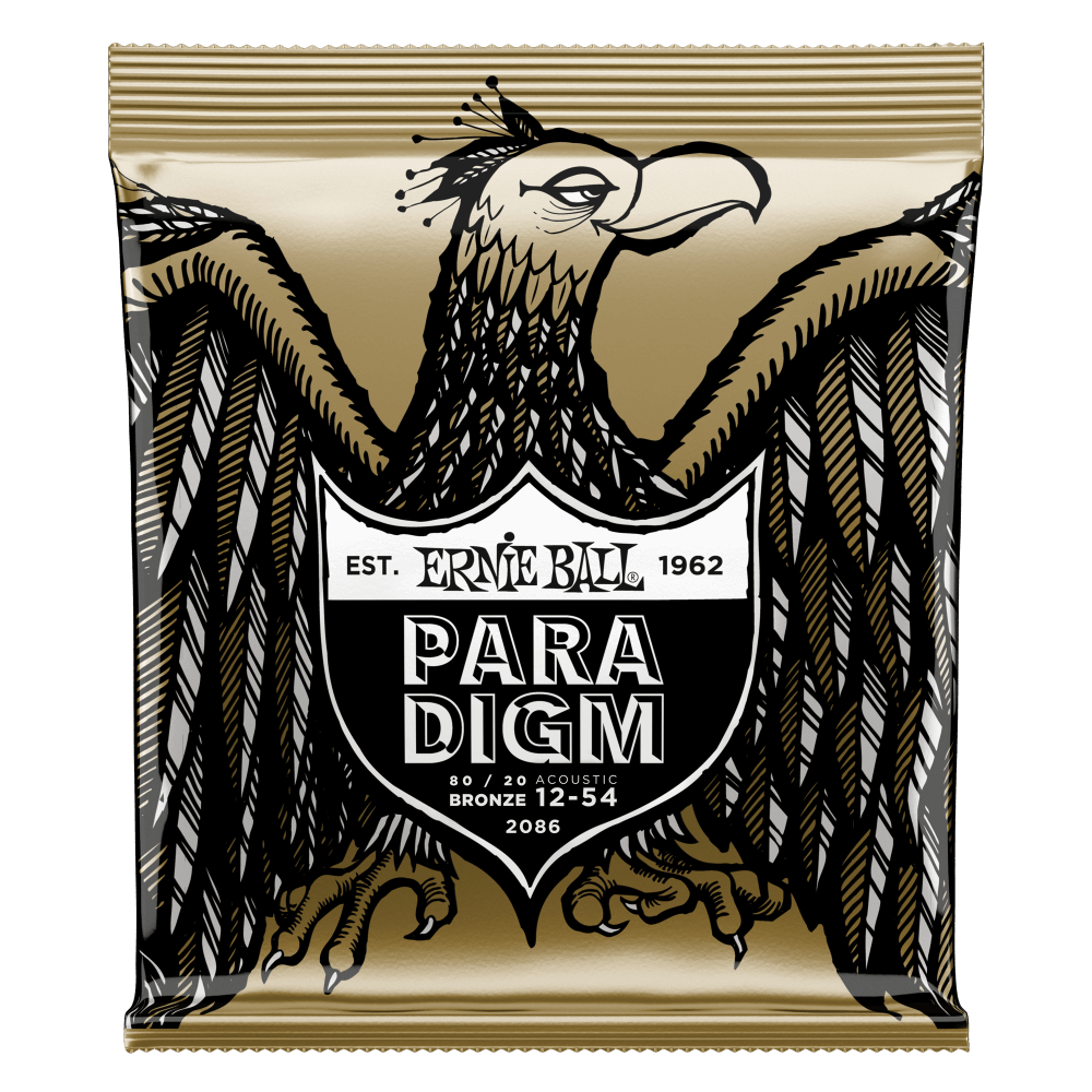 ERNIE BALL 2086 PARADIGM MEDIUM LIGHT 80/20 BRONZE ACOUSTIC GUITAR STRINGS - 12-54 GAUGE-(6633649340610)