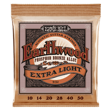 Load image into Gallery viewer, ERNIE BALL 2150 EARTHWOOD EXTRA LIGHT PHOSPHOR BRONZE ACOUSTIC GUITAR STRINGS - 10-50 GAUGE-(6634876502210)

