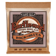 Load image into Gallery viewer, ERNIE BALL 2151 EARTHWOOD ROCK AND BLUES W/PLAIN G PHOSPHOR BRONZE ACOUSTIC GUITAR STRINGS - 10-52 GAUGE
