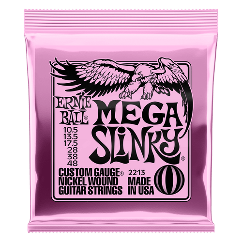 ERNIE BALL 2213 MEGA SLINKY NICKEL WOUND ELECTRIC GUITAR STRINGS - 10.5-48 GAUGE-(6632279310530)