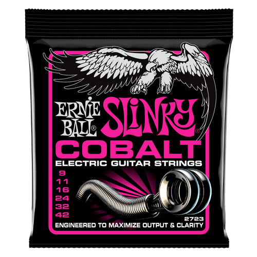 ERNIE BALL 2723 SUPER SLINKY COBALT ELECTRIC GUITAR STRINGS - 9-42 GAUGE-(6633333784770)