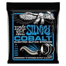 Load image into Gallery viewer, ERNIE BALL 2725 EXTRA SLINKY COBALT ELECTRIC GUITAR STRINGS - 8-38 GAUGE-(6633355182274)
