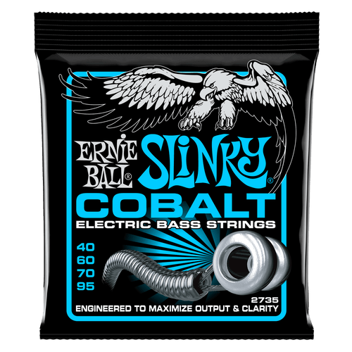 ERNIE BALL 2735 EXTRA SLINKY COBALT ELECTRIC BASS STRINGS - 40-95 GAUGE-(6636894945474)