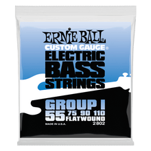 Load image into Gallery viewer, ERNIE BALL FLATWOUND GROUP 1 2802 ELECTRIC BASS STRINGS - 55-110 GAUGE

