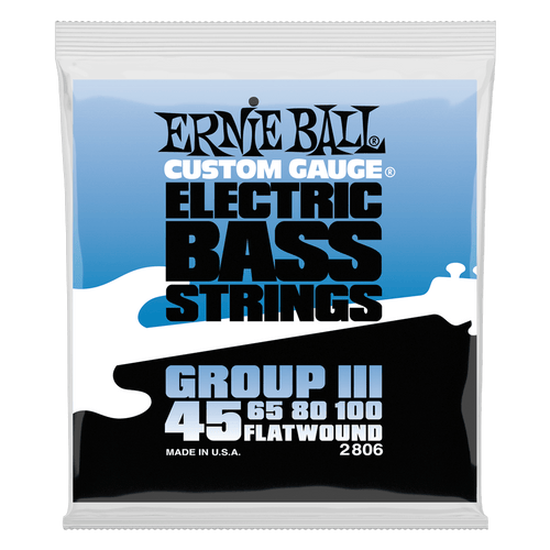 ERNIE BALL 2806 FLATWOUND GROUP III ELECTRIC BASS STRINGS - 45-100 GAUGE-(6669561561282)