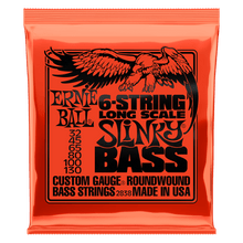 Load image into Gallery viewer, ERNIE BALL 2838 SLINKY LONG SCALE 6-STRING NICKEL WOUND ELECTRIC BASS STRINGS - 32-130 GAUGE-(7515063943423)
