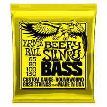 Charger l&#39;image dans la galerie, ERNIE BALL 2840 BEEFY SLINKY NICKEL WOUND ELECTRIC BASS STRINGS - 65-130 GAUGE-(6636868468930)
