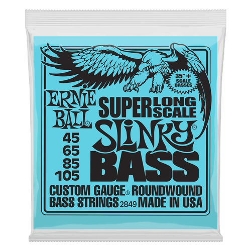 ERNIE BALL 2849 SUPER LONG SCALE SLINKY ELECTRIC BASS STRINGS - 45-105 GAUGE-(6669566968002)