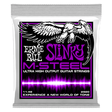 Load image into Gallery viewer, ERNIE BALL POWER SLINKY 2920 M-STEEL ELECTRIC GUITAR STRINGS - 11-48 GAUGE-(6924725747906)
