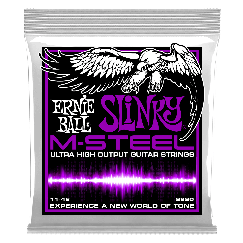 ERNIE BALL POWER SLINKY 2920 M-STEEL ELECTRIC GUITAR STRINGS - 11-48 GAUGE-(6924725747906)