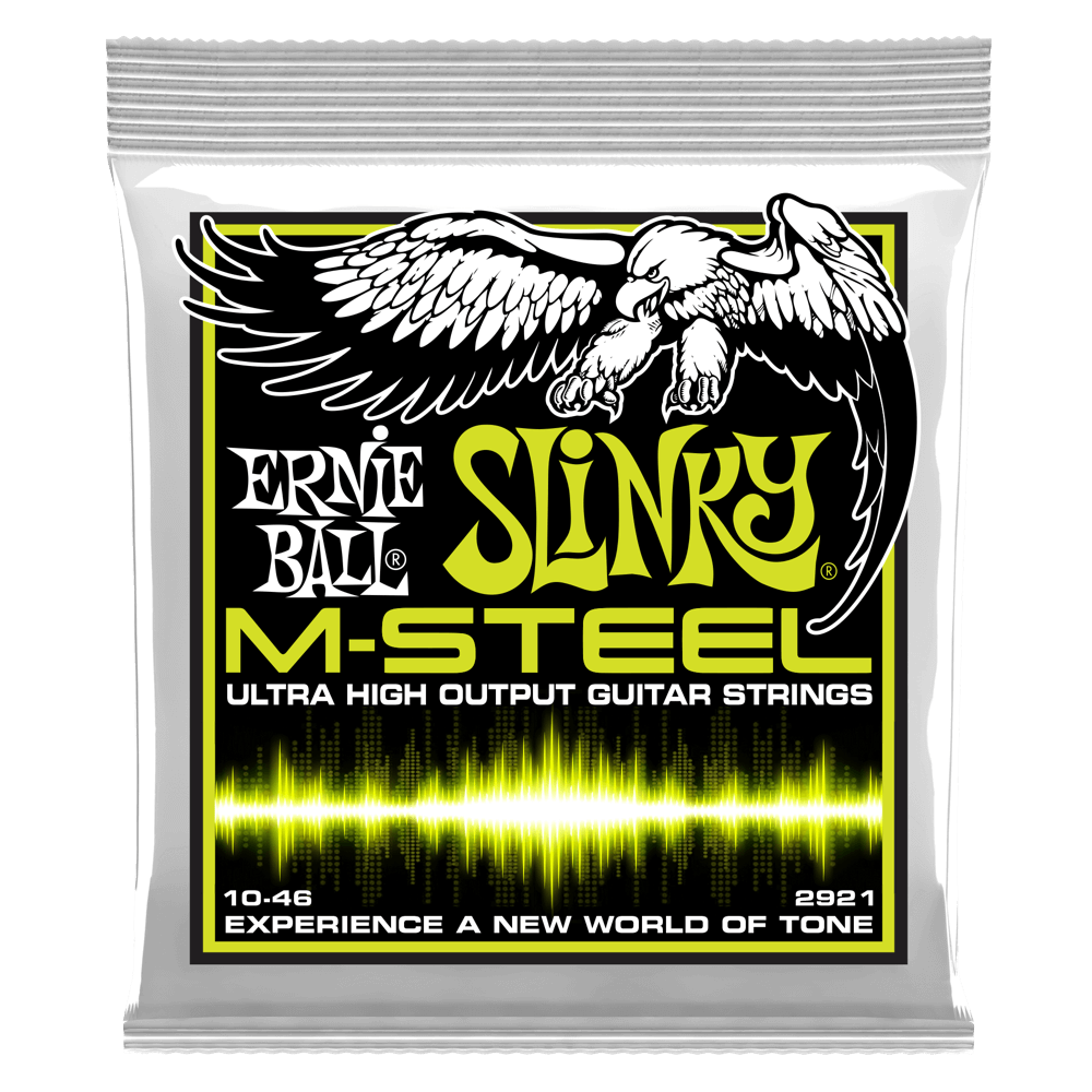 ERNIE BALL REGULAR SLINKY 2921 M-STEEL ELECTRIC GUITAR STRINGS - 10-46 GAUGE-(6924727877826)