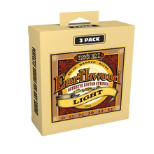 Load image into Gallery viewer, ERNIE BALL EARTHWOOD 3004 LIGHT 80/20 BRONZE ACOUSTIC GUITAR STRINGS 3-PACK - 11-52 GAUGE
