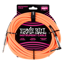 Charger l&#39;image dans la galerie, ERNIE BALL 25&#39; BRAIDED STRAIGHT / ANGLE INSTRUMENT CABLE - NEON ORANGE P06067-(6710063759554)
