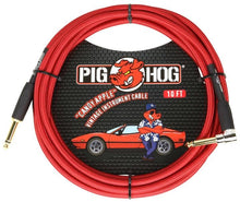 Load image into Gallery viewer, Pig Hog 10FT Instrument Cable - 1/4 Male Straight to 1/4 Male Right Angle
