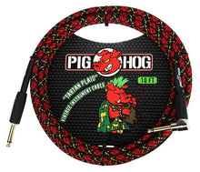 Load image into Gallery viewer, Pig Hog 10FT Instrument Cable - 1/4 Male Straight to 1/4 Male Right Angle
