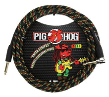 Load image into Gallery viewer, Pig Hog 10FT Instrument Cable - 1/4 Male Straight to 1/4 Male Right Angle
