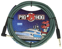Load image into Gallery viewer, Pig Hog 10FT Instrument Cable - 1/4 Male Straight to 1/4 Male Right Angle
