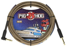 Load image into Gallery viewer, Pig Hog 10FT Instrument Cable - 1/4 Male Straight to 1/4 Male Right Angle
