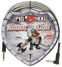 Load image into Gallery viewer, PIG HOG &quot;ARMOR CLAD&quot; INSTRUMENT CABLE, 20FT RIGHT ANGLE
