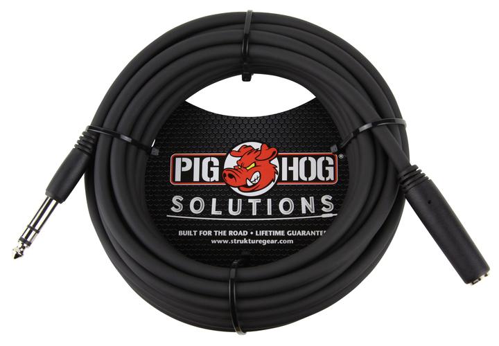PIG HOG SOLUTIONS PHX14-25 - 25FT HEADPHONE EXTENSION CABLE, 1/4