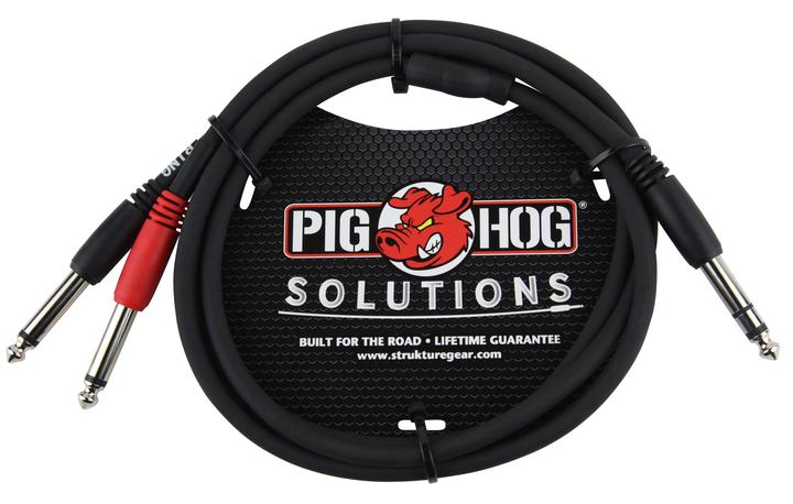 PIG HOG SOLUTIONS PYIC03 - 3FT TRS(M)-DUAL 1/4