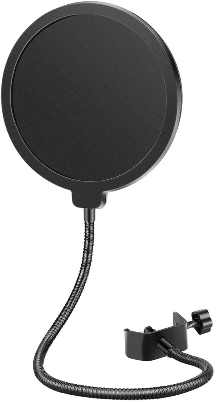 Microphone Pop Filter with Goose Neck & Clamp