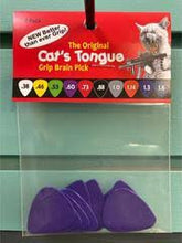 Load image into Gallery viewer, The Original Cat&#39;s Tongue Grip Brain Purple Picks - .60 mm, 10 Pack

