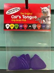 The Original Cat's Tongue Grip Brain Purple Picks - 0,60 mm, paquet de 10