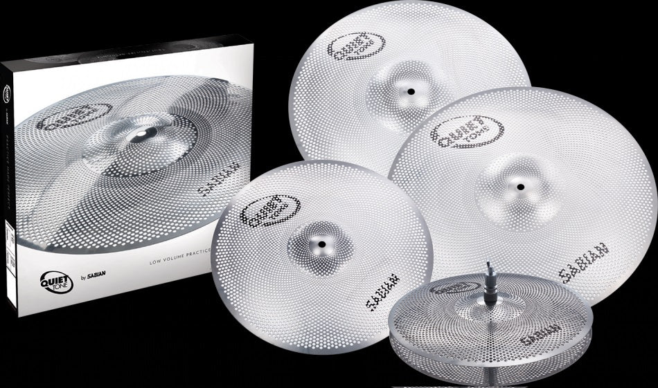 SABIAN QTPC504 Quiet Tone Practice 4-Pack Cymbals Package Made In Canada