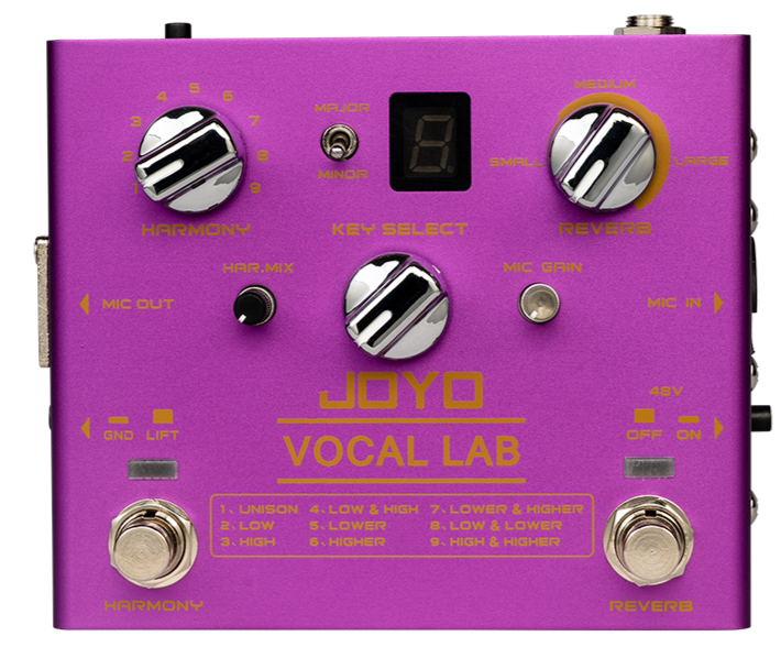 JOYO R-16 VOCAL LAB 9 VOCAL HARMONY EFFECTS Guitar Effect Pedal