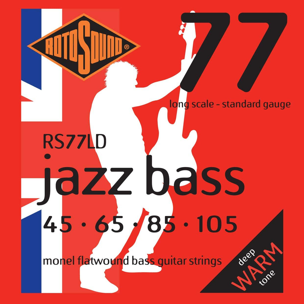Roto Sound RS77LD Jazz Bass Monel Flatwound Bass Guitar Strings (45-105)