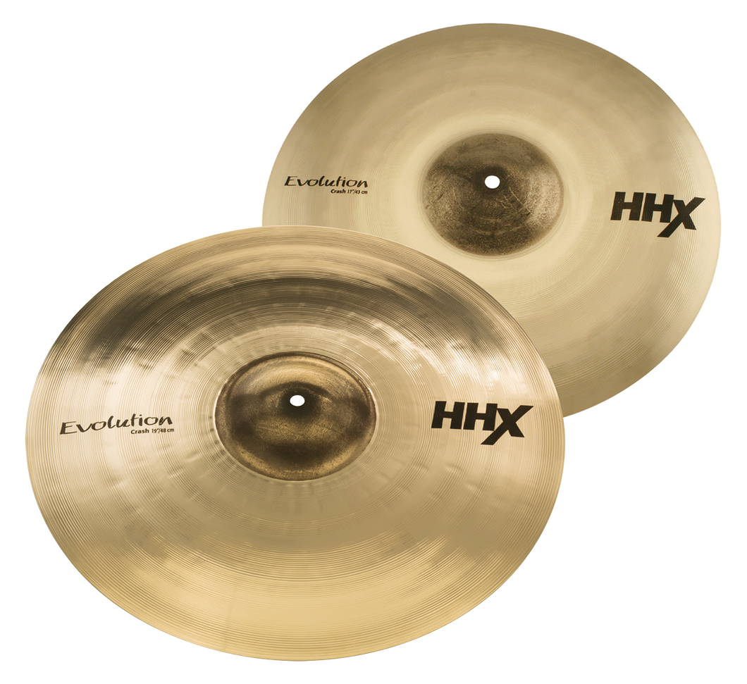 SABIAN 15004XEB HHX Evolution Crash 2-Pack Cymbal Package Brilliant Finish Made In Canada